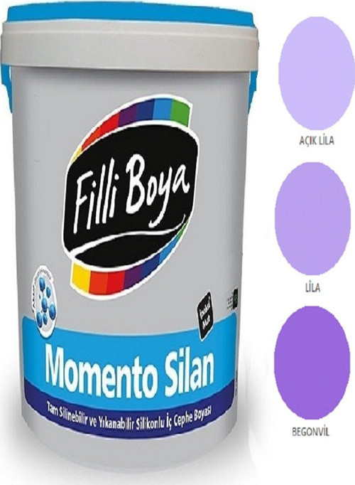 Momento Silan Tam Silinebilir Yıkanabilir Silikonlu Ipek Mat Boya 2,5lt (açık Lila)