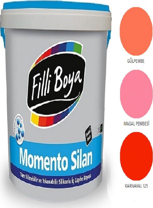 Momento Silan Tam Silinebilir Yıkanabilir Silikonlu Ipek Mat Boya 2,5lt (karnaval 125)
