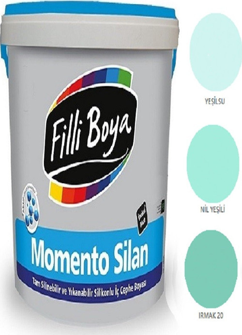 Momento Silan Tam Silinebilir Yıkanabilir Silikonlu Ipek Mat Boya 2,5lt (nil Yeşili)