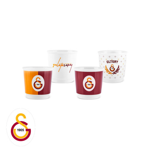 x Galatasaray Lisanslı 4 Kişilik Espresso Seti 90 ml