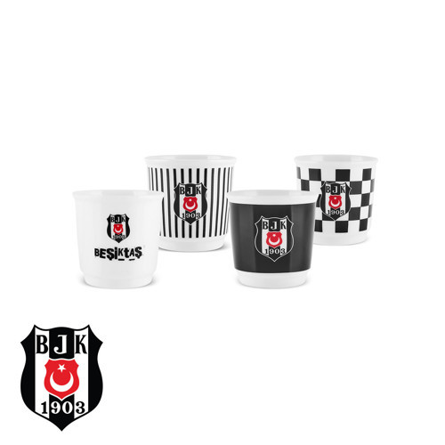 x Beşiktaş Lisanslı 4 Kişilik Espresso Seti 90 ml