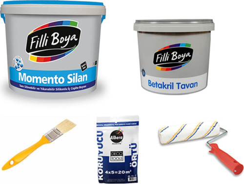 Filli Momento Silan Iç Cephe Duvar Boyası 15 Lt + Tavan Boyası 10 Kg + Set Renk: Fıstık