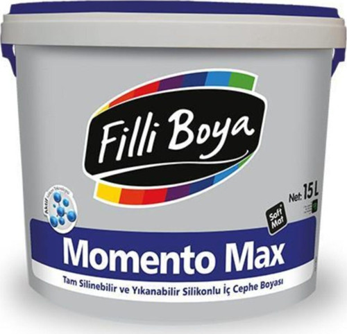 Momento Max Sarı Soft Mat Su Bazlı Silikonlu Duvar Boyası