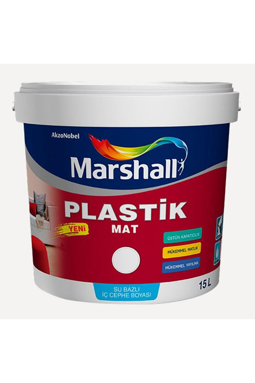 Plastik Mat Su Bazlı Silinebilir Iç Cephe Duvar Boyası 15 Lt Badem Ezmesi