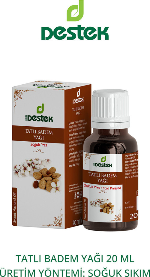 Tatlı Badem Yağı Soğuk Pres 20 ml