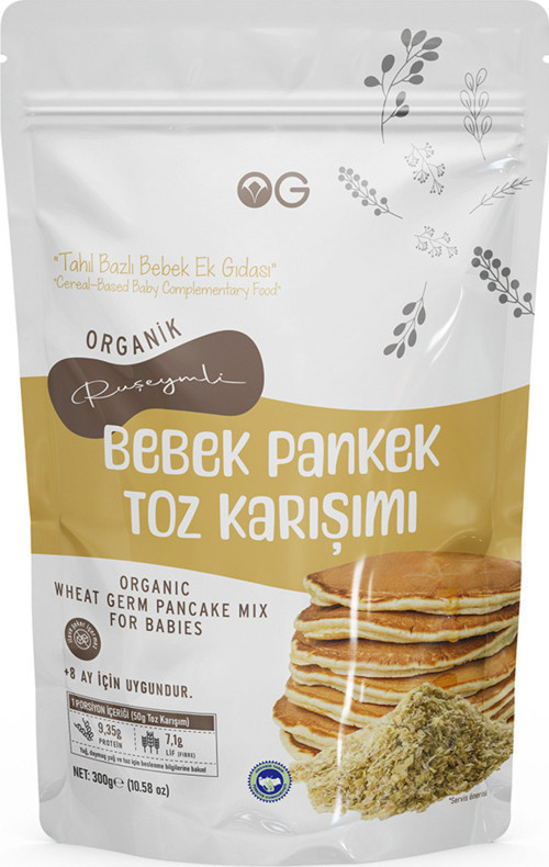 Organik Ruşeymli Bebek Pankek Toz Karışımı 300 Gr +8 Ay