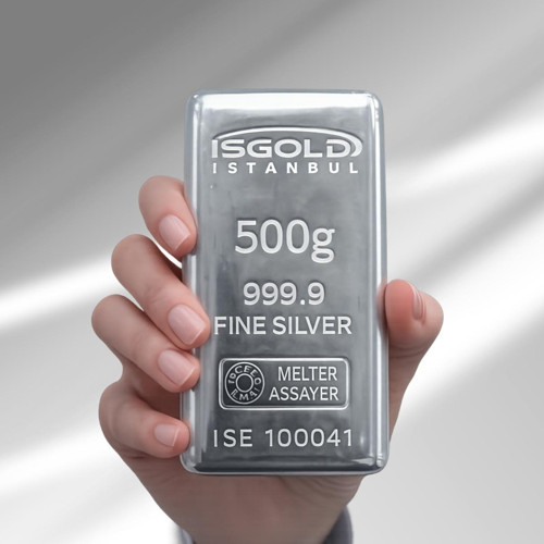 500 Gram Külçe Gümüş - 999,9 | Sertifikalı