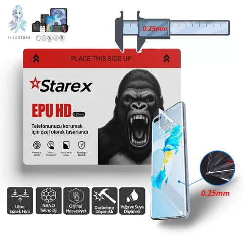 Casper Via P2 Uyumlu Nano Ekran Koruyucu Ultra İnce AF EPU - 0.25 mm HD STAREX