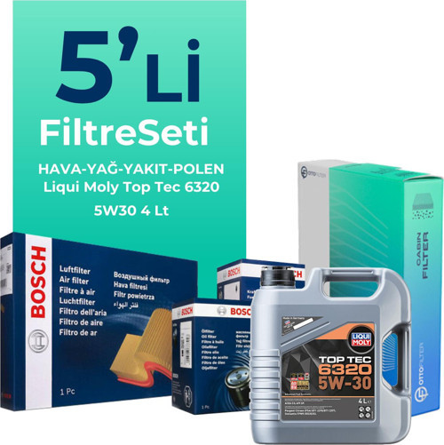Peugeot 3008 1.5 Dizel Filtre Bakım Seti Liqui Moly Motor Yağlı (2018-2024) 5 Li