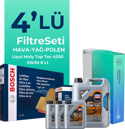 BMW X3 3.0 Dizel Filtre Bakım Seti Liqui Moly Motor Yağlı (2004-2006) 4 Lü