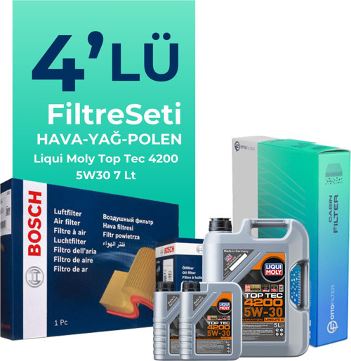 Mercedes C200 Dizel Filtre Bakım Seti Liqui Moly Motor Yağlı (2014-2018) 4 Lü