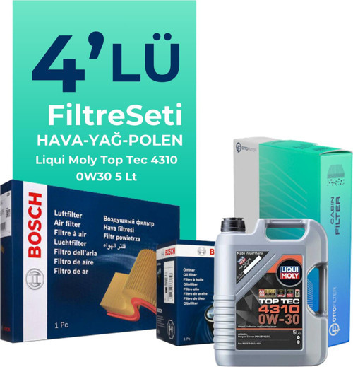 Ford Focus 1.5 Dizel Filtre Bakım Seti Liqui Moly Motor Yağlı (2014-2017) 4 Lü