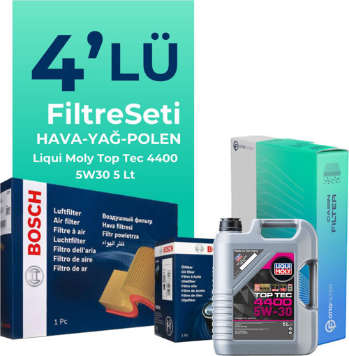 Renault Kangoo 1.5 Dizel Filtre Bakım Seti Liqui Moly Motor Yağlı (2010-2020) 4 Lü
