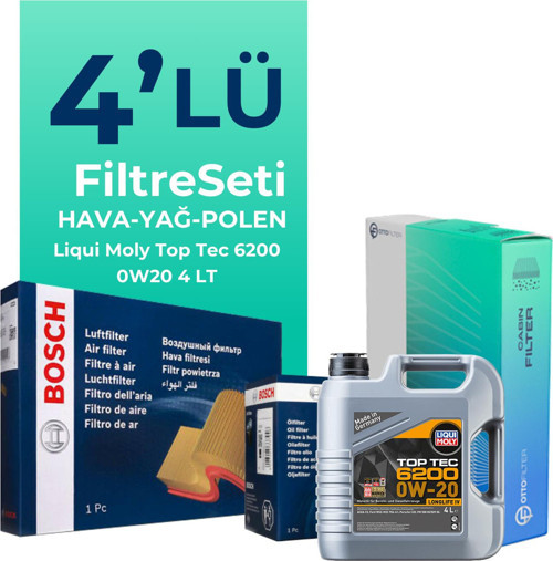 Seat İbiza 1.0 TSi Filtre Bakım Seti Liqui Moly Motor Yağlı (2017-2020) 4 Lü
