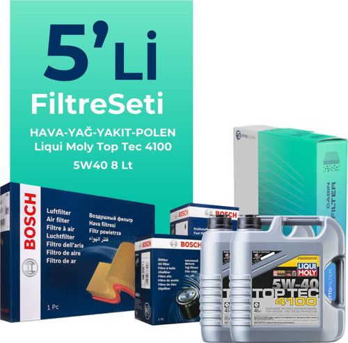 Nissan Qashqai 2.0 Dizel Filtre Bakım Seti Liqui Moly Motor Yağlı (2007-2013) 5 Li