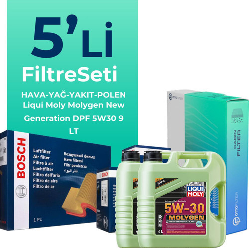 Ford Ranger 3.2 Dizel Filtre Bakım Seti Liqui Moly Motor Yağlı (2012-2019) 5 Li