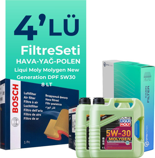 Mercedes E500 Benzin Filtre Bakım Seti Liqui Moly Motor Yağlı (2003-2006) 4 Lü