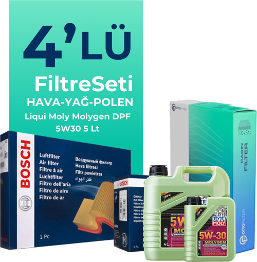 Volkswagen Jetta 1.6 Benzin Filtre Bakım Seti Liqui Moly Motor Yağlı (2006-2010) 4 Lü