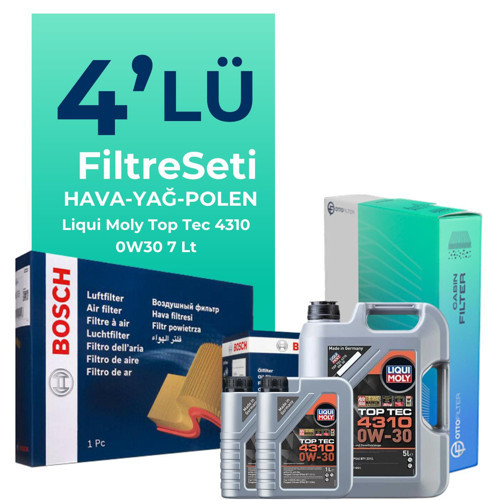 Jaguar XF 2.0 Dizel Filtre Bakım Seti Liqui Moly Motor Yağlı (2015-2020) 4 Lü