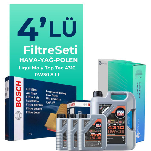 Ford Tourneo Custom 2.0 Dizel Filtre Bakım Seti Liqui Moly Motor Yağlı (2015-2023) 4 Lü