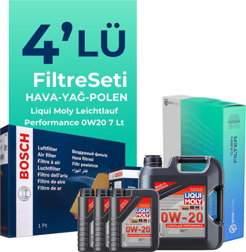 Range Rover Vogue 2.0 Benzin Filtre Bakım Seti Liqui Moly Motor Yağlı (2018-2021) 4 Lü