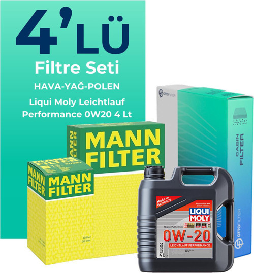 MANN Honda HR-V 1.5 Benzin Filtre Bakım Seti Liqui Moly Motor Yağlı (2015-2021) 4 Lü