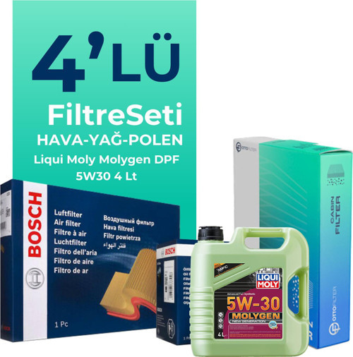 Chevrolet Aveo / Kalos 1.4 Filtre Bakım Seti Liqui Moly Motor Yağlı (2011-2015) 4 Lü