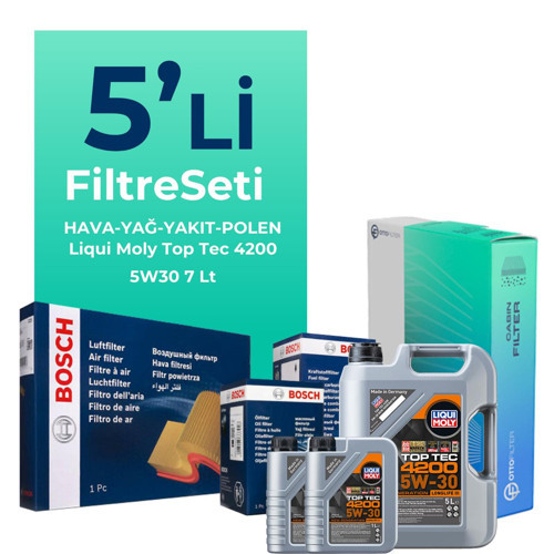 BMW 7.40 Dizel xDrive Filtre Bakım Seti Liqui Moly Motor Yağlı (2012-2015) 5 Li