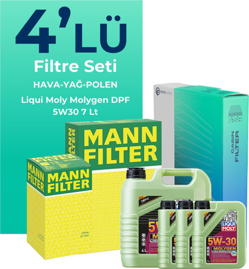 MANN Toyota Hilux 3.0 Filtre Bakım Seti Liqui Moly Motor Yağlı (2006-2015) 4 Lü