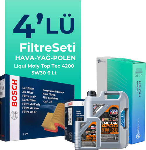 Mercedes SLK250 Filtre Bakım Seti Liqui Moly Motor Yağlı (2011-2015) 4 Lü