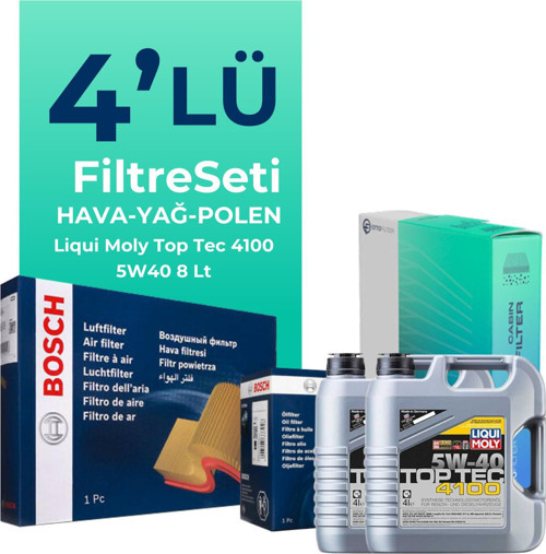 Nissan Qashqai 2.0 Dizel Filtre Bakım Seti Liqui Moly Motor Yağlı (2007-2013) 4 Lü