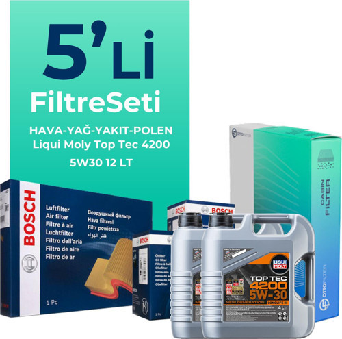 Mercedes Sprinter 515 Dizel Filtre Bakım Seti Liqui Moly Motor Yağlı (2006-2012) 5 Li