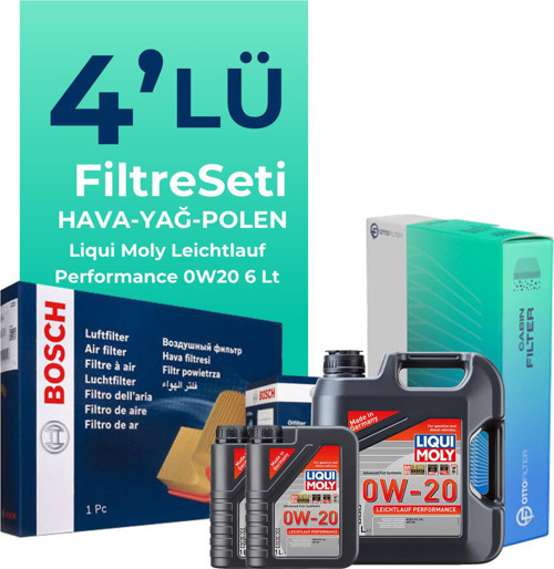Volvo XC60 2.0 Dizel B4 Filtre Bakım Seti Liqui Moly Motor Yağlı (2019-2024) 4 Lü