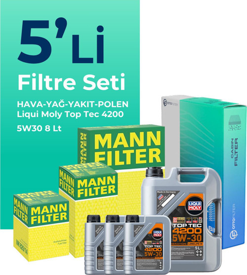 MANN Mercedes X350 Filtre Bakım Seti Liqui Moly Motor Yağlı (2018-2020) 5 Li