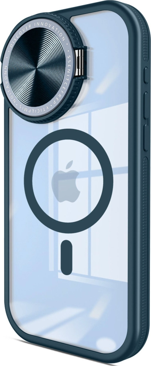 iPhone 14 Pro Max Kılıf Teleskop Lens Magsafe Silikon Kapak - Lacivert