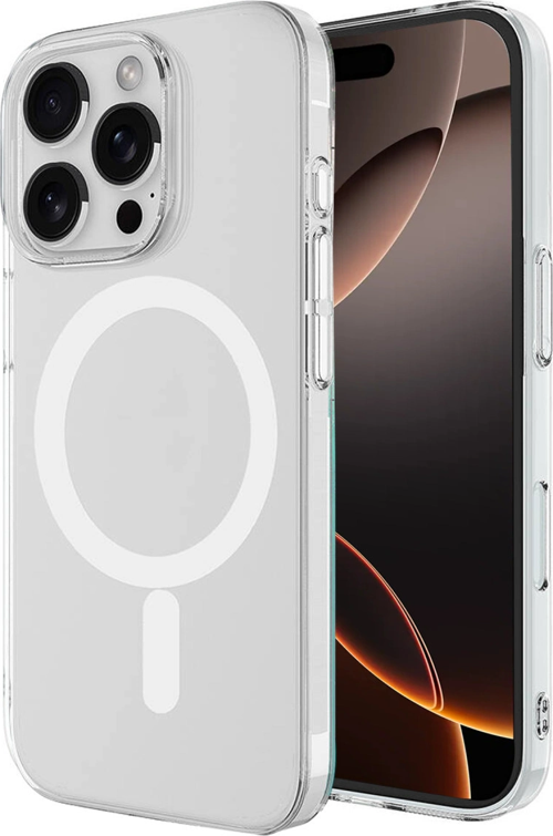 iPhone 16 Pro Max Kılıf Magneticsafe Şeffaf Silikon - Şeffaf