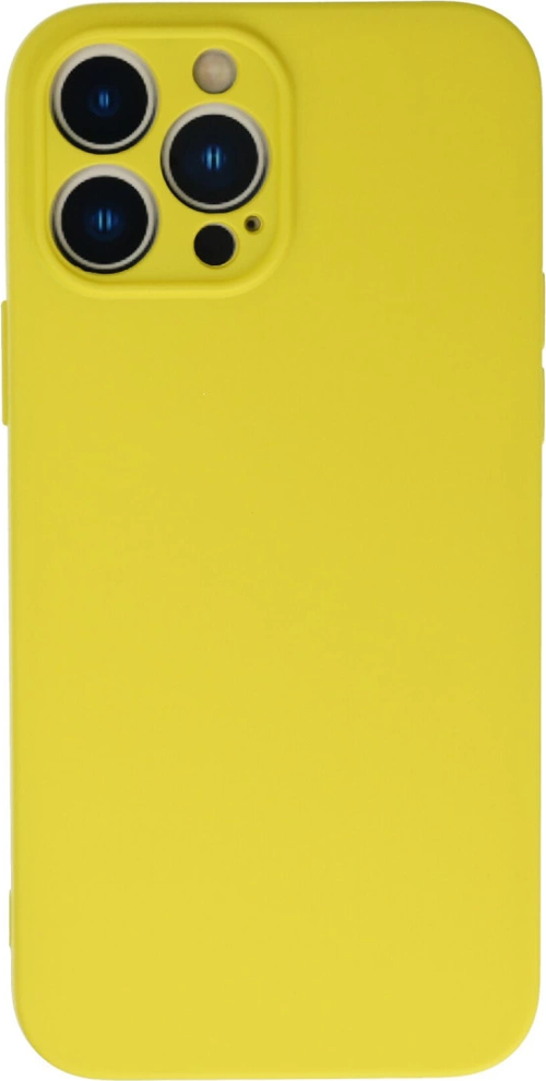 iPhone 13 Pro Max Kılıf Nano İçi Kadife Silikon - Sarı