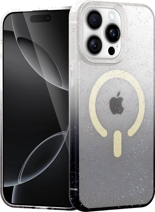 iPhone 15 Pro Pummel Shiny Magsafe Kapak - Siyah