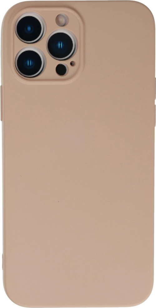 iPhone 13 Pro Max Kılıf Nano İçi Kadife Silikon - Pudra