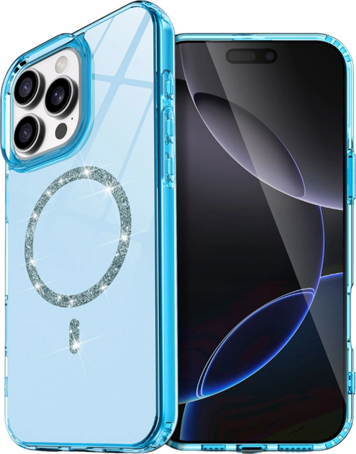 iPhone 14 Pro Max Live Diamond Magsafe Kapak - Mavi