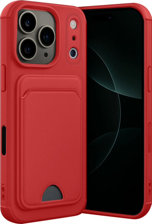 iPhone 17 Pro Max Kelvin Kartvizitli Silikon - Kırmızı