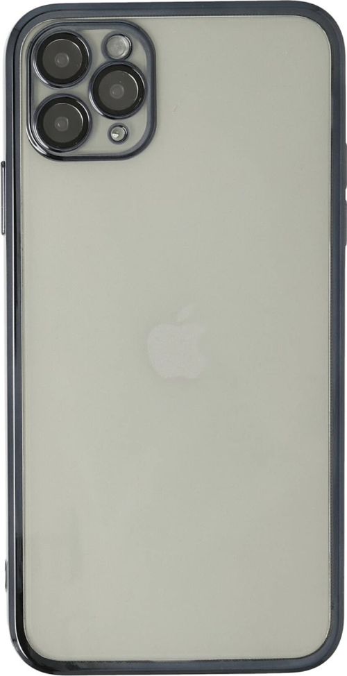 iPhone 11 Pro Kılıf Kamera Korumalı Lensli Silikon - Siyah