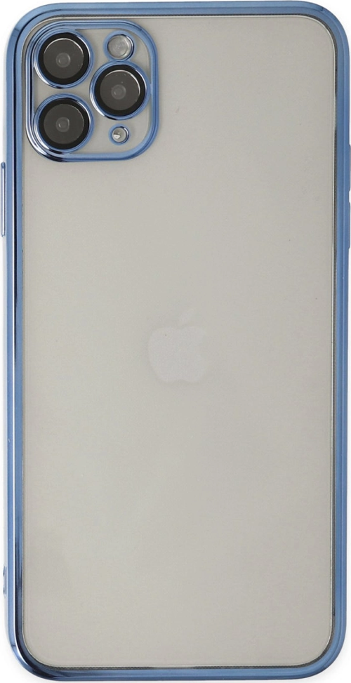 iPhone 11 Pro Kılıf Kamera Korumalı Lensli Silikon - Açık Mavi
