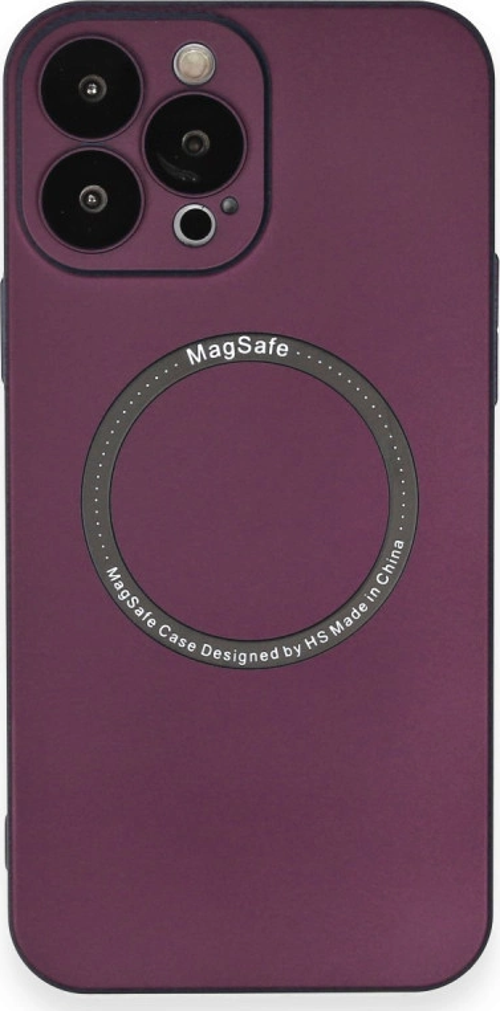 iPhone 14 Pro Kılıf Jack Magneticsafe Lens Silikon - Mürdüm