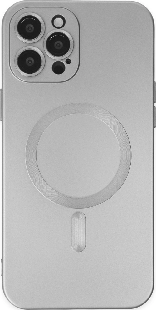 iPhone 12 Pro Max Kılıf Moshi Lens Magneticsafe Silikon - Gümüş