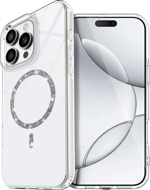 iPhone 14 Pro Max Live Diamond Magsafe Kapak - Şeffaf