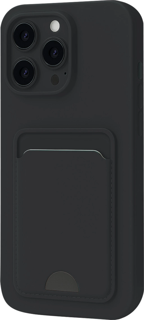 iPhone 16 Plus Kılıf Kelvin Kartvizitli Silikon - Siyah