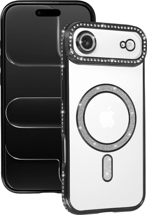 iPhone 17 Air Joke Simli Magneticsafe Kılıf - Siyah