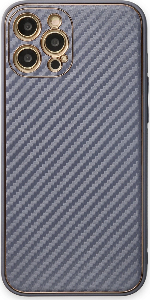 iPhone 12 Pro Kılıf Coco Karbon Silikon - Gri