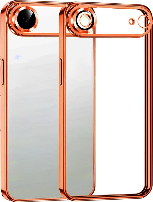 iPhone 17 Air Kamera Korumalı Lensli Silikon - Turuncu